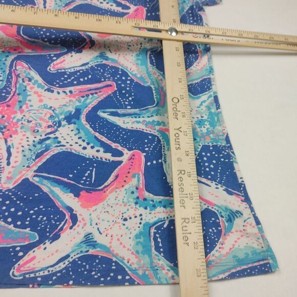 Lilly Pulitzer Womens Scoop Neck T-Shirt Star Fish Print Short Sleeve Tee XS * - Picture 5 of 9